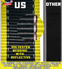 Heavy Duty 10 000lbs Car Trailer Tie Down Straps With Reflective J-hooks Free Sh