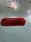 Tostrup Sterling Silver Red Enamel Brooch Norway Norwegian Vintage Estate 847
