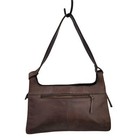 Naturalizer Handbag Leather Artsy Tooled Tiki Shoulder Bag Brown 4 Pocket