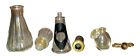 Lot Of 3 Miniature Empty Perfume Bottles W rubber Stoppers - Two Vintage