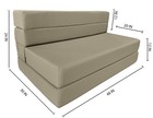 Lounger Folding Foam Mattress  Portable Sleepover Chair Bed 6 X 48 X 80 Tan