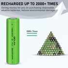 6 Pack 3 7v 2600mah Flat-top Rechargeable Batteries For Flashlight