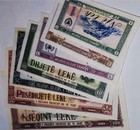 1976 Albania Specimen Complete 6 Note Set Gem Unc 3-100 Lek   Pfx Red Overprint