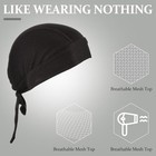 6 Pieces Do Rags Sweat Wicking Beanie Cooling Durags Skull Black Simple Style