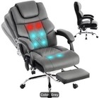 Massage Office Chair With Foot Rest 6 Points Vibration And Heat Home Office Desk