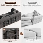 Modular Sectional Corduroy Sofa Couch Bed Skin-friendly Living Room W  Support