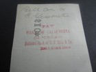 1899 - Carson City Nevada - Bank Check - Bell Conservatory Co  - E  Geisreiter
