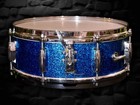Gretsch 4103 Renown 5 5x14 Blue Sparkle Round Badge Snare  vintage C 1962 