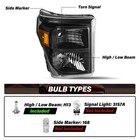 Halogen Headlight Assembly For 2011-2016 Ford F250 Super Duty