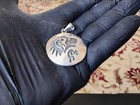 Vintage Sterling Kokopelli   Wolf Shadowbox Disk Pendant
