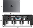 Leeqee Black 37 Keys Kids Piano Keyboard  Portable Electric Musical Instruments