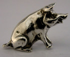 Italian 800 Solid Silver Pig Farm Animal Figure C1950s