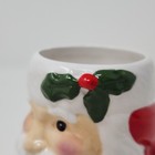 Nwt Vintage Christmas Santa Cup Tumbler No Handle Ceramic Mint