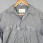 Dickies Shirt Mens Medium Gray Short Sleeve Work Button Up Pockets Stain Paint