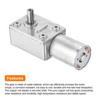 Dc 12v 45rpm Worm Geared Motor 6mm D Shaft Reduction Electric Motor