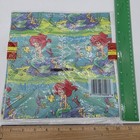 Vtg Cleo Disney Little Mermaid Gift Wrap Wrapping Paper Sheets Usa Multicolor