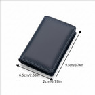 Rfid Anti-theft Slim Credit Card Holder Minimalist Pu Leather Wallet Men Women