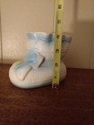 Vintage Ceramic Baby Boot Nursery Planter Pot Flower Decor Japan Blue And White