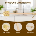 Debetool 2-pack Natural Wooden Bottle Brush With Sisal Bristles  Long Handle