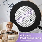 Nueyio 4-in-1 Magnifying Glass Led Floor Lamp 24  Gooseneck 30x 12x Black