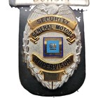 Vintage Gm Security Supervisor Badge Named Set Blackinton Hi-glo Leather Boroff