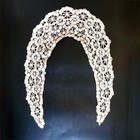 English Honiton Bobbin Lace Collar 4 5  Wide Ecru Handmade Antique
