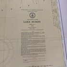 Vintage 1974 Nautical Chart Lake Huron Fishing Map Sailing Nautical  5