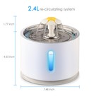 2 4 L Automatic Dog Cat Water Fountain Led Electric Pet Drinking Dispenser Us