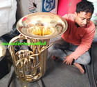 Tuba Eb Flat Of Pure Brass In Pure Brass Polish hard Case mouthpc free Shipping 
