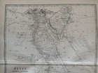 1874 Egypt Original Hand Coloured Antique Map By Johnston