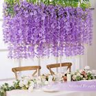 24pcs Artificial Wisteria Vine Garland Fake Flower Plant Garden Wedding Decor