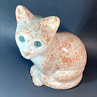 Cat Kitten Statue Figurine Elpa Alcobaca Portugal Ceramic Vintage Collectible