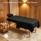 Massage Table Sheet Set 3-piece Microfiber Spa Bed Sheets With Face Rest Cover