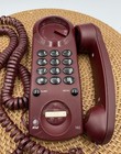 Vintage At t Corded Landline Phone Model 140 Maroon Burgandy Push Button