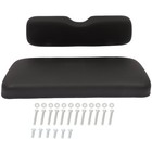 Black Golf Cart Front Cushion Set Fits Ezgo Txt