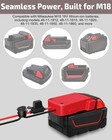 1-pack 18v For Milwaukee M18 Battery Adapter With Switch  Red 