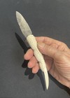 Flint Knapped Stone Knife- Georgetown Chert - Antler Carving - Talon- Claw 