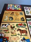 Large Lot Melissa   Doug Wooden Puzzles used   New animals handles chunky sound