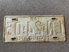 Rare 1948 Michigan License Plate Original Paint Chevy Ford Dodge Etc Wow