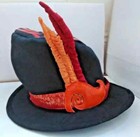 Cirque Du Soleil Ovo Top Hat Mad Hatter Steampunk Black Red Gold Ultrasuede Prop