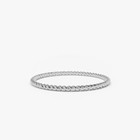14k Solid Yellow Gold 1mm Rope Twist Ring  Thin Twisted Wedding Band Dainty Ring