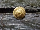 Old Rare Vintage Antique War Relic Officers Staff Button Loaded Gold Free Case