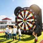 10ft Outdoor Inflatable Soccer Golf Darts Board   8 Soccer Balls Buildin Blower