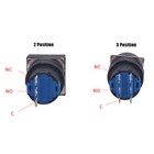 16mm Key Lock Switch Practical Durable 2 3 Position On off With 2 Keys 5a 250v