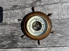 Vtg Selsi Germany Wood Barometer Storm Rain Change Fair Very Dry Ship Wheel