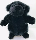 Melissa   Doug Black Fluffy Puppy Dog Plush 8  Standing Lifelike Lovable 