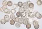 1910-p Barber Silver Dime Roll Of 50 Coins All Same Date  Average Circulated