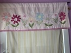 Pottery Barn Kids Valances Curtains Floral Daisy Garden Pink 18  X 44  Set Of 3