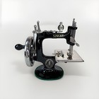 Singer 20 Child-sized Hand Crank Sewing Machine Black Silver Vintage Original
