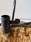 C  1800s Blacksmith Made Miners Candlestick Sticking Tommy W  Fancy Thumb Press